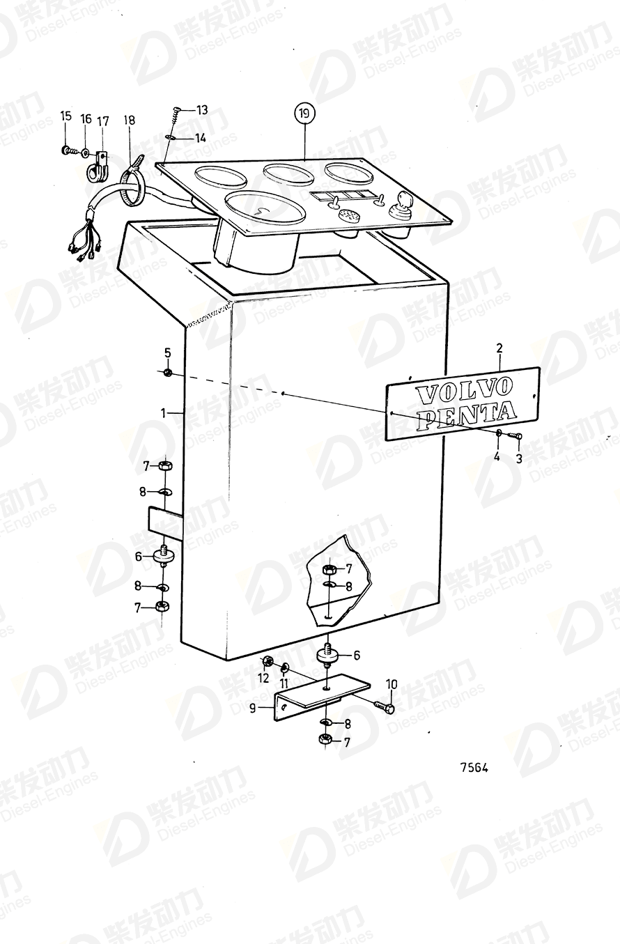 VOLVO Cross recessed screw 949947 Drawing